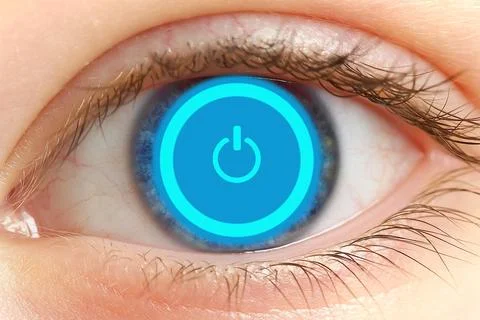 Eyes open and close device Foto stock