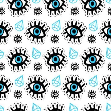 Eyes patches seamless pattern Stock Illustration