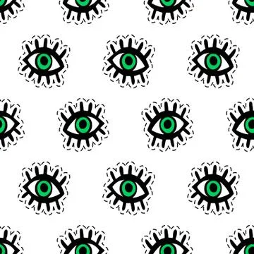 Eyes patches seamless pattern Illustrazione stock