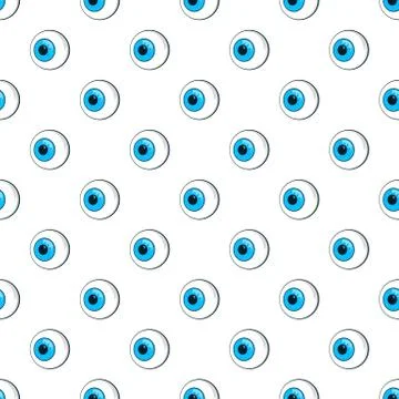 Eyes pattern, cartoon style Illustrazione stock