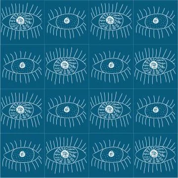 Eyes pattern Illustrazione stock
