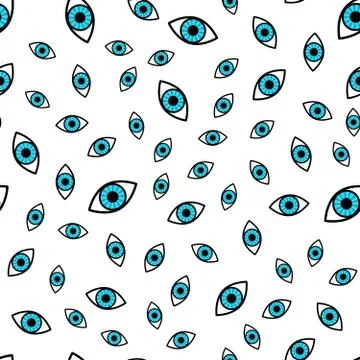 Eyes pattern psychedelic irregular Stock Illustration