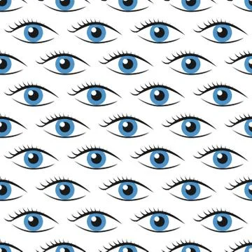 Eyes seamless pattern Stock Illustration
