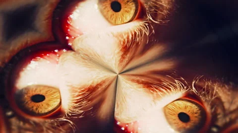 Eyes triple scary sick Stock Footage