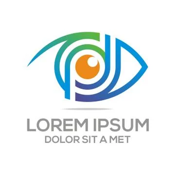 Eyes Vector Logo Design Elegant Optic Stock Illustration