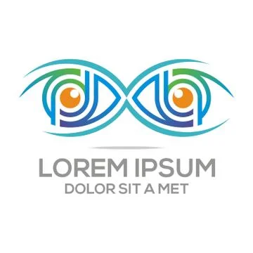 Eyes Vector Logo Design Elegant Optic Stock Illustration