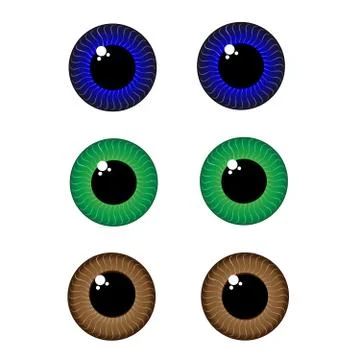 Eyes on white background Stock Illustration