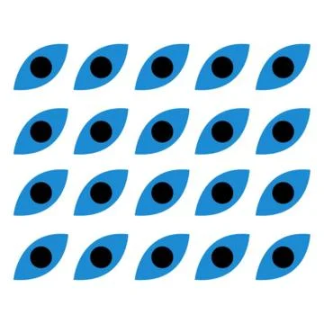 Eyes on white Stock Illustration