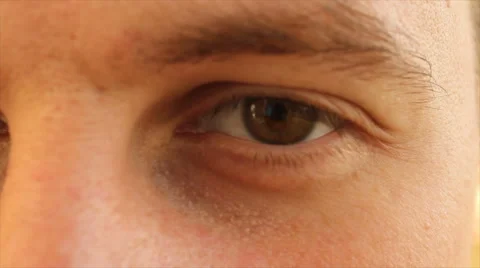 Eyes of a young man at a close distance Stockbeeldmateriaal 68613249