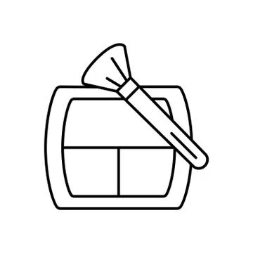 Eyeshadow and brush icon element of make up icon for mobile concept and web a Stock Illustration