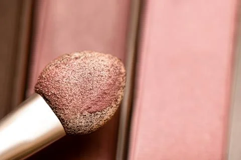 Eyeshadow on applicator, close up swatch. 写真素材
