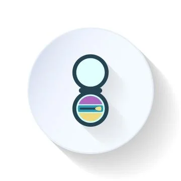 Eyeshadow flat icon Stock Illustration