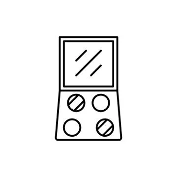 Eyeshadow icon element of make up icon for mobile concept and web apps. Thin  Illustrazione stock
