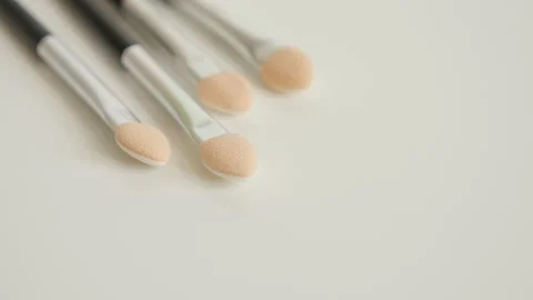 Eyeshadow makeup brushes set Stock Footage 87499073