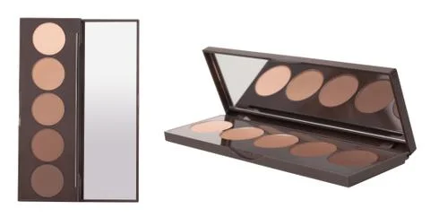 Eyeshadow with a mirror 스톡 사진