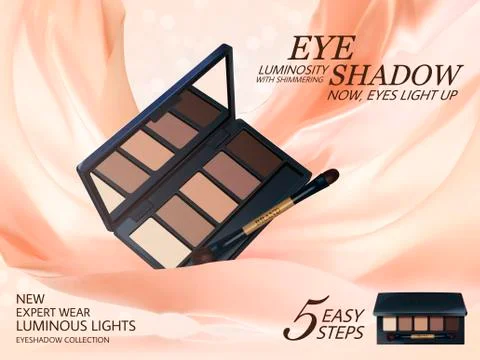 Eyeshadow palette ads Stock Illustration