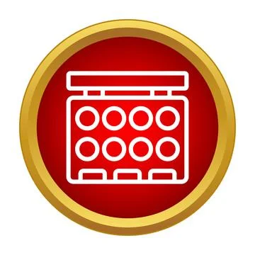 Eyeshadow palette icon symbolizing makeup and personal care Stock Illustration