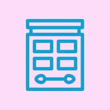Eyeshadow pallete icon vector Illustrazione stock