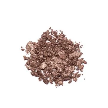 Eyeshadow sample isolated on white background. Crushed metallic eyeshadow Foto stock