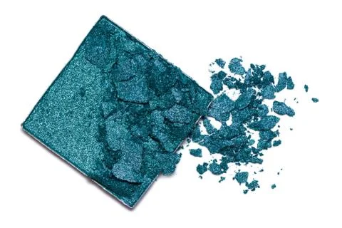 Eyeshadow sample isolated on white background. Closeup of a makeup product. Stock Photos