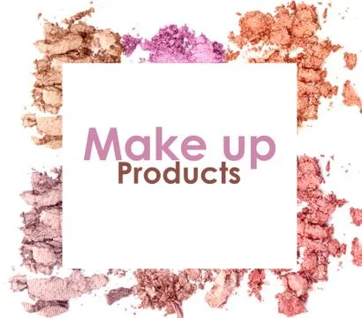 Eyeshadow set isolated on white Stock Photos