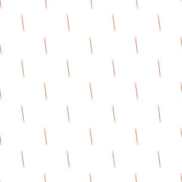 Eyeshadow stick applicators seamless pattern on white background イラスト素材