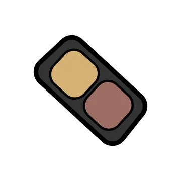 Eyeshadow two colors palette, vector illustration 库存插图