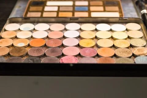 Eyeshadows collection, make up 스톡 사진