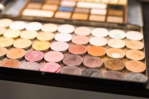 Eyeshadows collection, make up 스톡 사진
