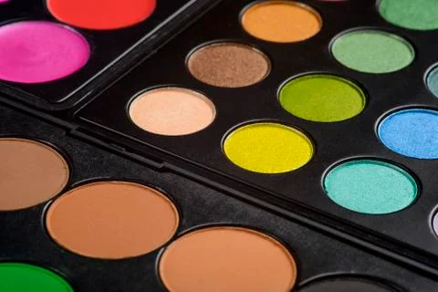 Eyeshadows with glitter Stock Photos