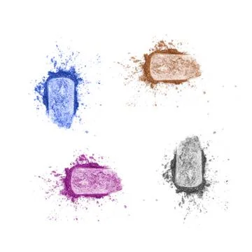 Eyeshadows on a white background. Stock-Fotos