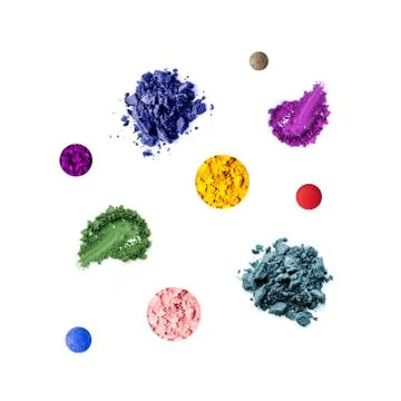 Eyeshadows on a white background. Stock Photos