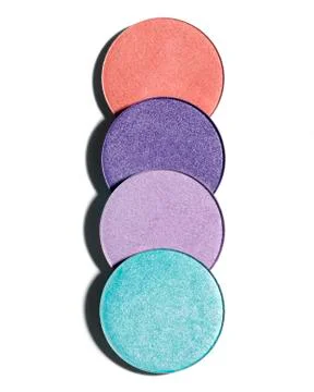 Eyeshadows_colorful_round Stock Photos