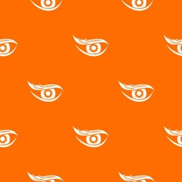 Eyesight pattern orange Stock Illustration