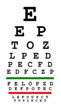 Eyesight test chart Stock Photos