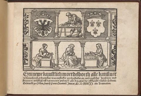 Eyn Newe kunstlich moetdelboech alle kunst 1532 Peter Quentel German Publis.. Stock Photos