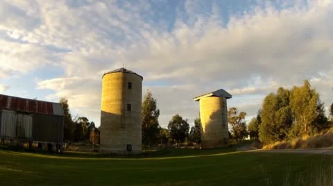 Eynesbury silos.mp4 Stock Footage 11140590