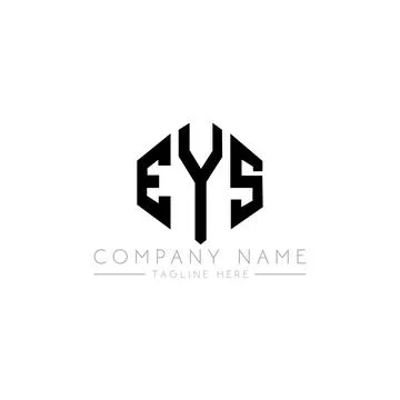 EYS letter logo design with polygon shape. EYS polygon and cube shape logo .. Illustrazione stock