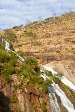 Ezaro waterfall Stock Photos