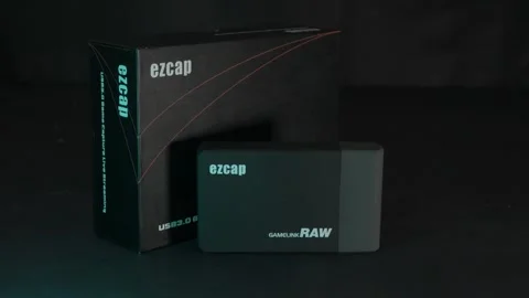 Ezcap Capture card device and it's box Stock Footage 260334345