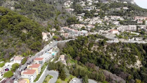 Eze city from drone Stock Footage 151051539