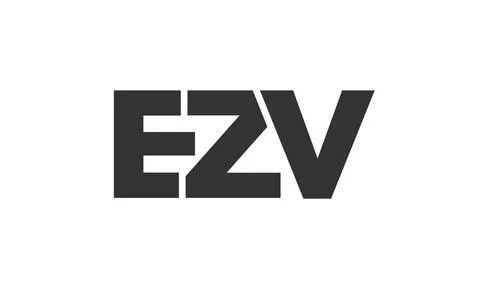 EZV logo design template with strong and modern bold text. Initial based ve.. Illustrazione stock