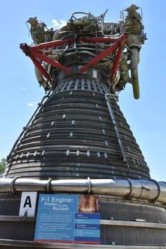  F-1 Engine at Rocket Park at Space Center in Houston Texas F-1 Engine at ... Stock Photos