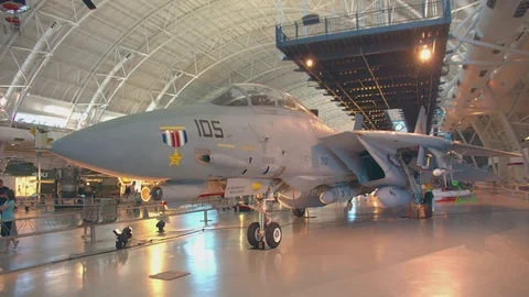 F-14 Tomcat Fighter Jet at National Air and Space Museum Stock Footage 77658856