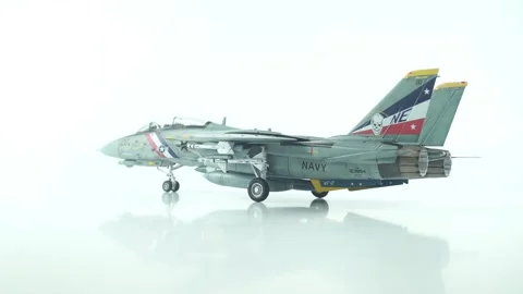 An F-14 Tomcat Fighter Of The VF-2 Bounty Hunters Squadron. Stock Footage 341484008