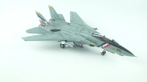 F-14 Tomcat Replica With Interchangeable Wing Geometry. Stock Footage 341484158