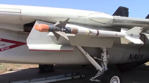 F-14 tomcat sidewinder missile Video stock 77151325
