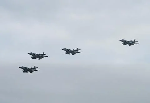 F-15 flyby Foto stock