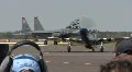 F-15 Strike Eagle, P-51 Mustang, Fighter Planes At Airshow HD Footage