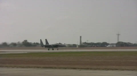 F-15 take-off and landing segments HD Stock Footage 89585